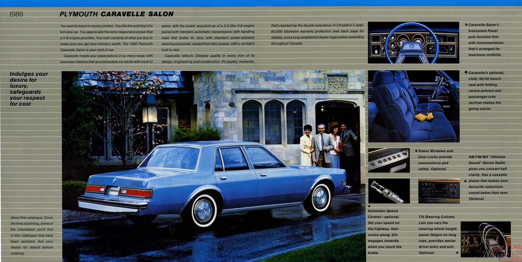 1986 Plymouth Caravelle Folder Page 3
